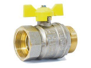 Кран шаровой латунный FIV Futurgas Резьба: внутр./наруж. PN:40-16 (газ) DN 25 (ручка) 1685298639 фото